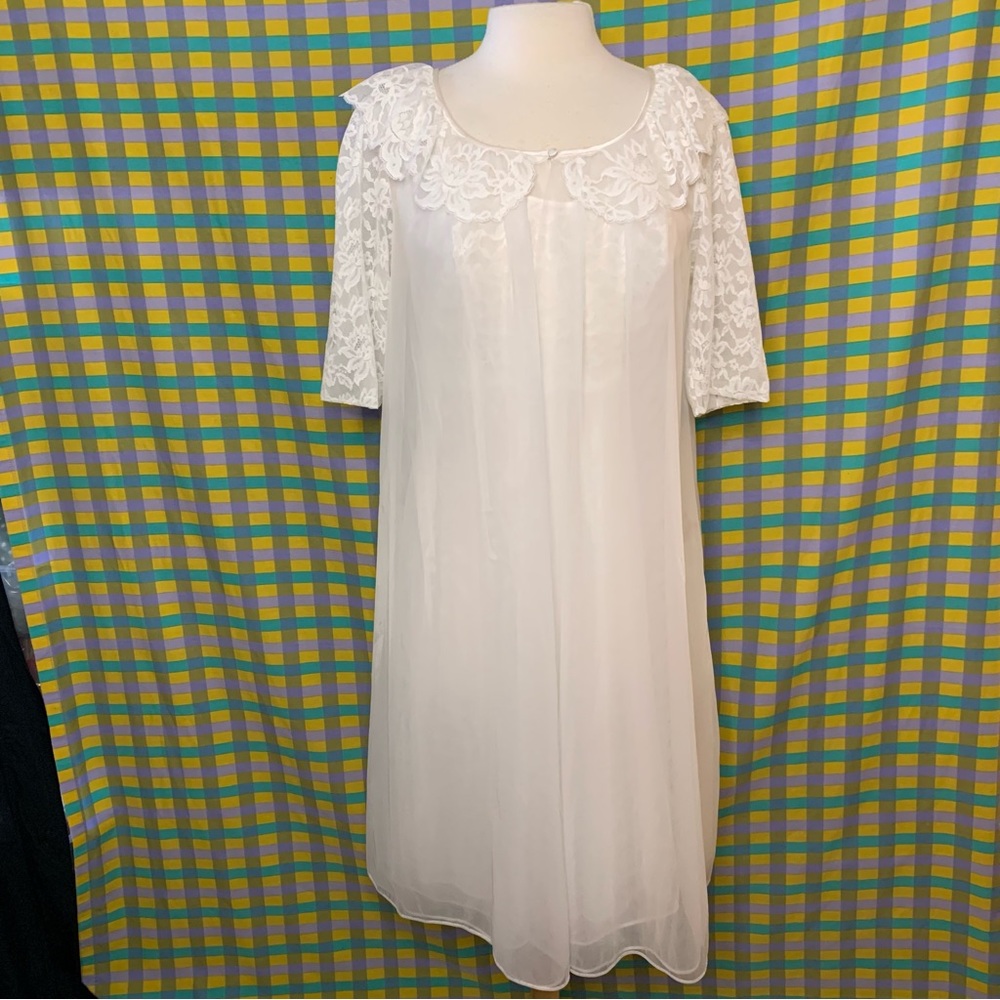 Vintage slip and peignoir lingerie set